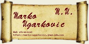Marko Ugarković vizit kartica
